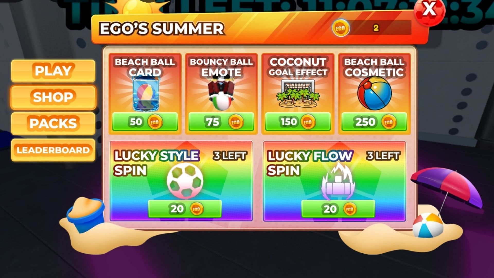 Use Ego Tokens to buy event items (Image via Roblox)